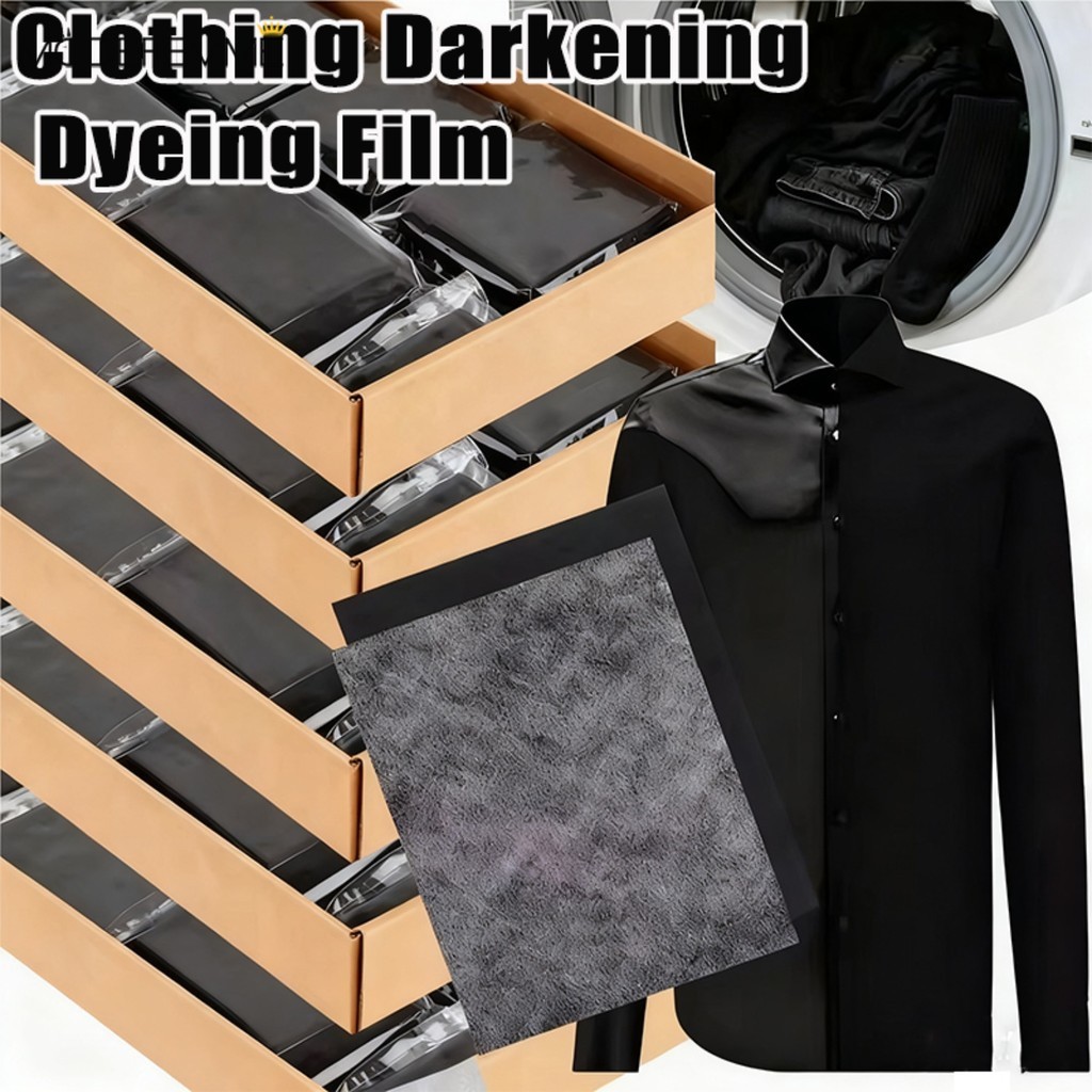 [H & L] Giấy làm mới thuốc nhuộm quần áo màu đen - Tờ phục hồi màu sắc cho vải Cotton / lụa / vải pha trộn 1 / 3 / 5 tờ ﻿