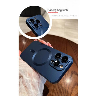 Ốp lưng iPhone silicone từ tính chống sốc bảo vệ camera cho iPhone 17 Air 16 15 14 13 12 11 Pro Max
