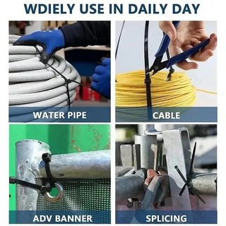Dây buộc dây cáp Nylon tự khóa - Vòng buộc dây cáp có thể điều chỉnh - Dây đeo có khóa kéo đa năng