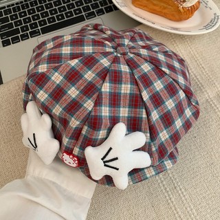 Mũ Beret hoa vải Kitty dễ thương nữ - Kiểu Hàn Quốc, làm khuôn mặt nhỏ, mũ bát giác họa sĩ, dịu dàng dễ phối hợp