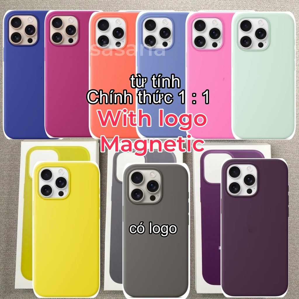 (Chính thức 1: 1) Silicon lỏng từ tính cho iphone 16 / 15 / Pro / Pro Max / Plus / ốp điện thoại Hoạt hình bật lênEquipped