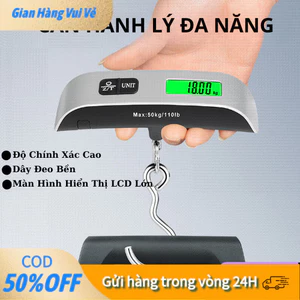 【24h】Cân Treo Điện Tử Mini 50Kg – Cân Hành Lý Du Lịch Cầm Tay Đo Chính Xác Nhỏ Gọn