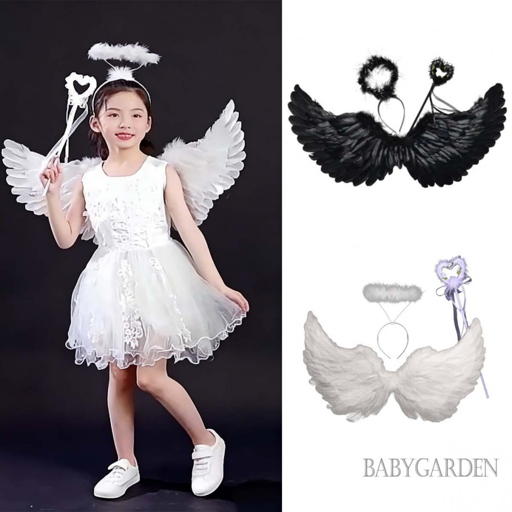 Đôi Cánh Thiên Thần Hào Quang Và Đũa Phép Cổ Tích Cho Trẻ Em / Người Lớn Trang Phục Thiên Thần Lông Vũ Wingsare Cho Đêm Giáng Sinh Halloween