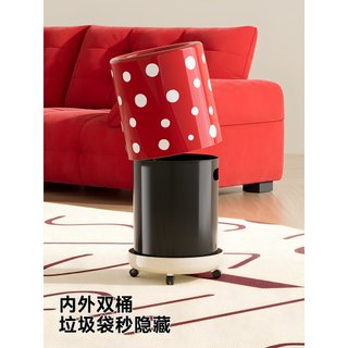 Thùng rác bánh xe dung tích lớn 12L - Thùng rác nhựa lăn tròn cho gia đình