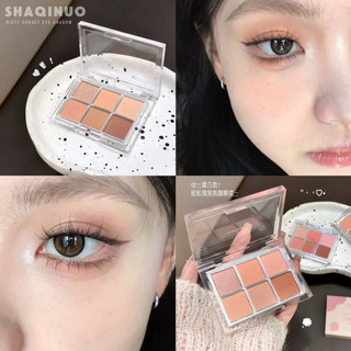 SHAQINUO Bảng Phấn Mắt Phấn Mắt Màu Tây Hồ Sơ Mắt Màu Tây Hồ Sáu Màu Ngọc Trai Lì Trang Điểm Nhẹ Nhàng Hàng Ngày