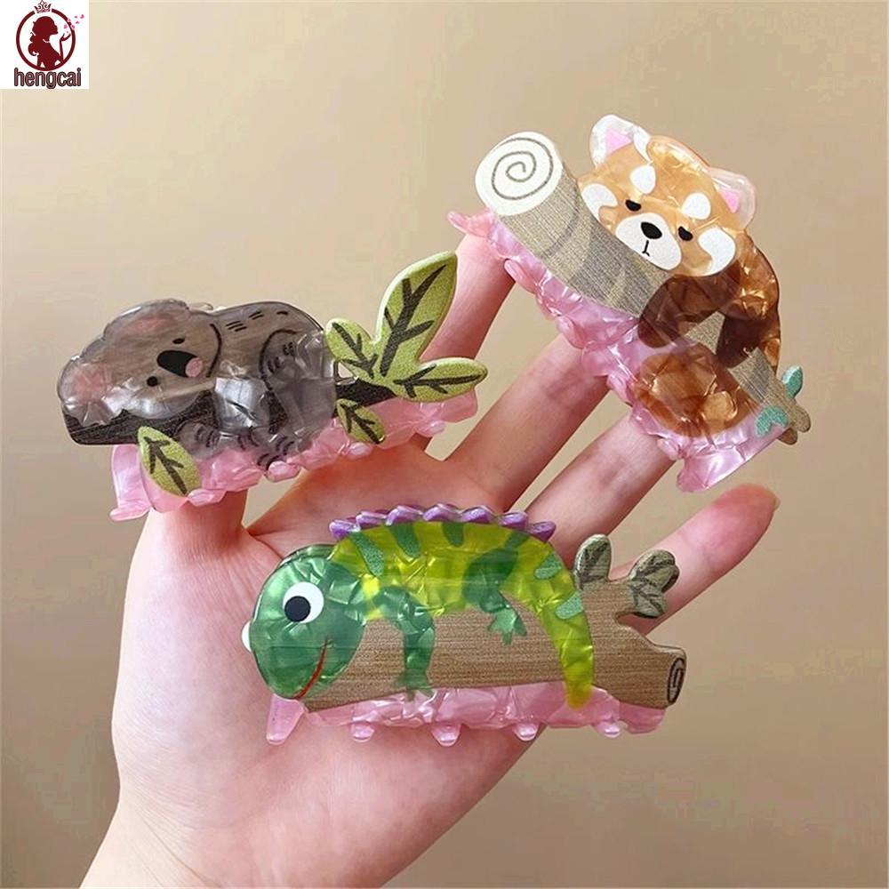 Kẹp tóc hình động vật: Cá mập, Gấu trúc, Koala và Chameleon dành cho bé gái