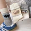 Hoạt Hình Dễ Thương Chó Con Mèo Con Tất Nữ Mùa Hè Giữa Ống Tất Cotton Nguyên Chất Ins Hợp Thời Trang Phiên Bản Hàn Quốc