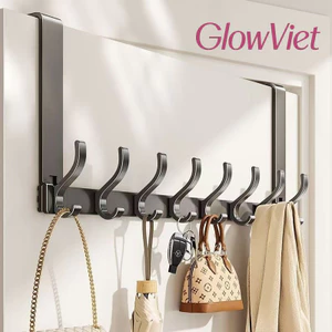 Thanh Móc Treo Cửa Nhôm Anod Hóa Chống Gỉ Lắp Đặt Không Cần Khoan Phù Hợp Cửa Dày Dưới 4.6cm