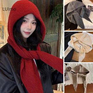Mũ và khắn kết hợp LUImo - Ấm áp, phong cách Hàn Quốc, dệt kim SBS