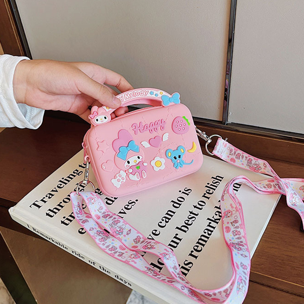 Túi đeo chéo silicon hoạt hình Túi đeo vai Anime dễ thương Mini Kid Girls Ví đựng tiền xu