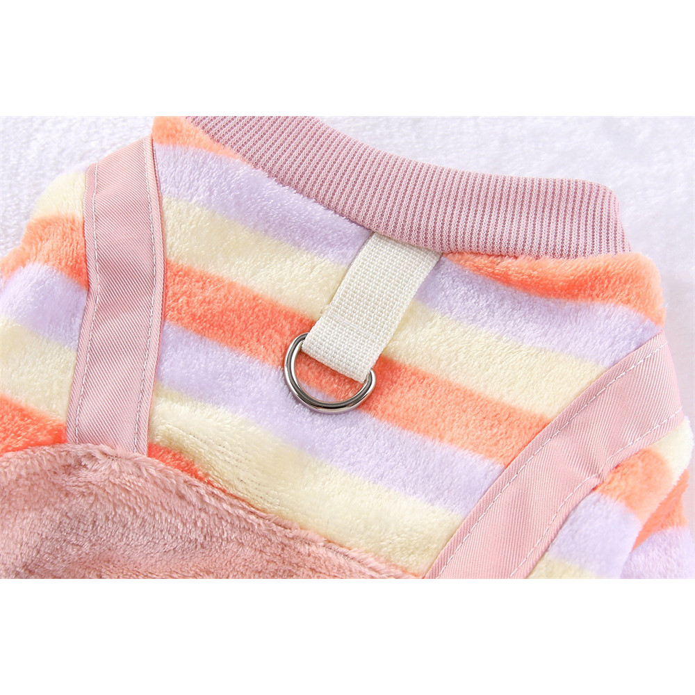 【Ready Stock】 Pet Warm Thickened Flannel Four-Leg Autumn and Winter Puppy Dog/Cat Teddy Traction Hooded Clothing Supplies Clothes EUau