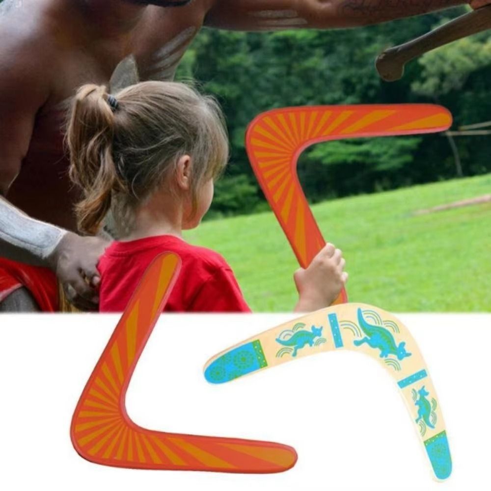 SEYAWSON Hình Chữ V Boomerang, Gỗ Cam Xanh Xanh Dương Cổ Điển Boomerangs, Đồ Chơi Đĩa Sáng Tạo Đĩa Bay Ném Bắt Đồ Chơi Trẻ Em