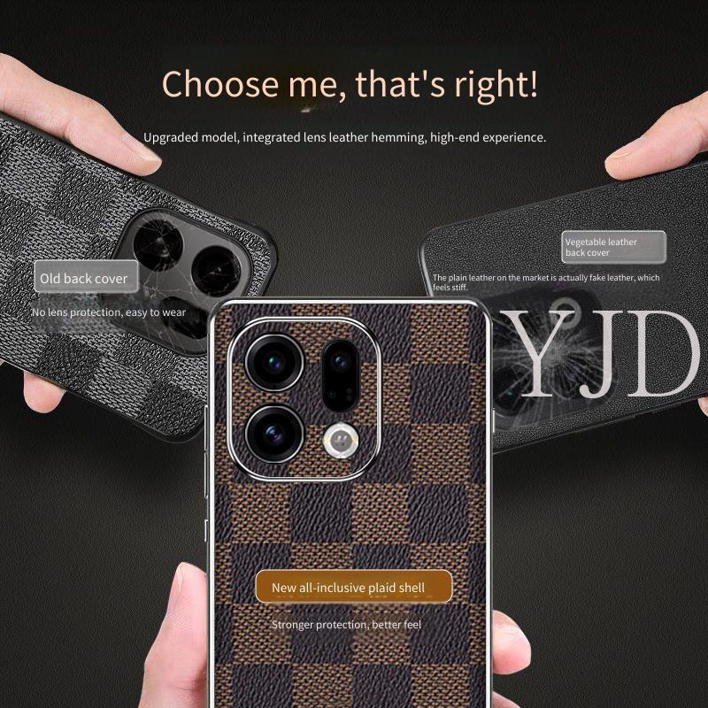 Ốp YJD Cho OPPO Find X9 Pro Da Cao Cấp TPU Khung Siêu Mỏng Chống Rơi Điện Thoại