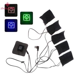 < zhuliye789 > Bộ 5 tờ USB Áo khoác sưởi ấm bằng điện ấm áp mùa đông Tấm lót Vest cho quần áo sưởi ấm DIY