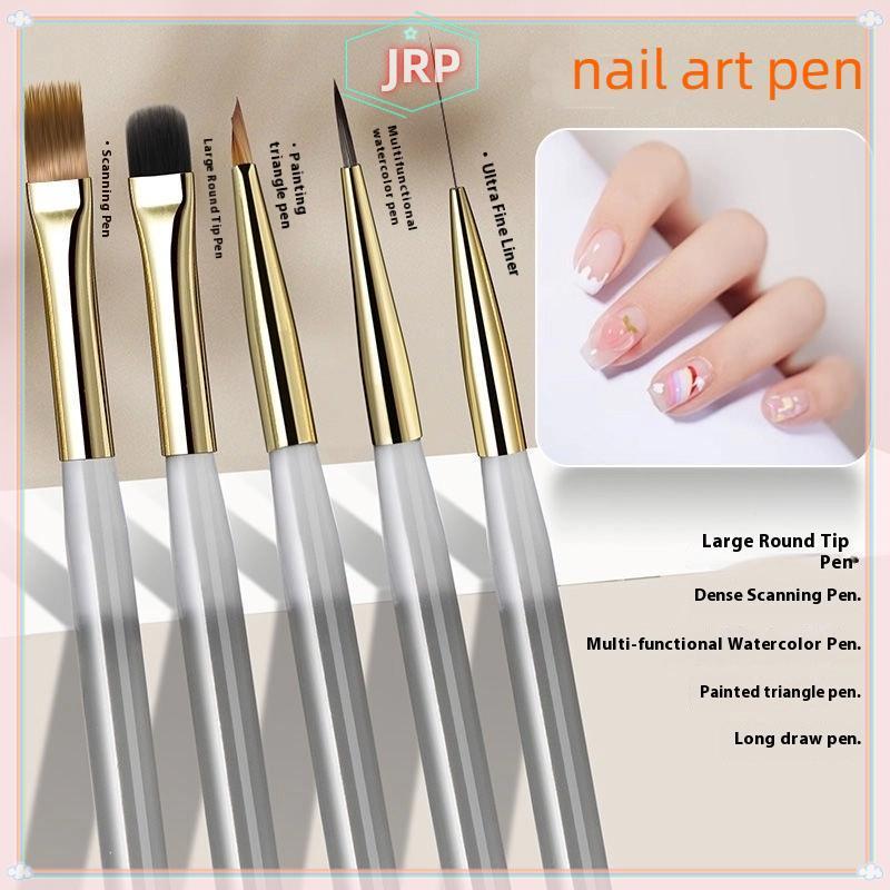 JRP 1 / 5 / 6 Cái Móng Tay Nghệ Thuật Bàn Chải Kiểm Tra Móng Tay Vẽ Tranh Dòng Bàn Chải Móng Tay Nghệ Thuật Dụng Cụ Tranh Acrylic Thiết Kế DIY Dụng Cụ Làm Móng Tay JRP