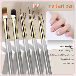 JRP 1 / 5 / 6 Cái Móng Tay Nghệ Thuật Bàn Chải Kiểm Tra Móng Tay Vẽ Tranh Dòng Bàn Chải Móng Tay Nghệ Thuật Dụng Cụ Tranh Acrylic Thiết Kế DIY Dụng Cụ Làm Móng Tay JRP