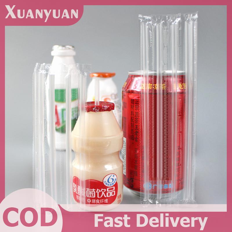 XUAN 500 Chiếc DIY Ống Hút Nhựa Dùng Một Lần Ngắn Trong Suốt Nhọn Mỏng Ống Hút Uống Hàng Hóa Phụ Kiện Nhà Bếp VN