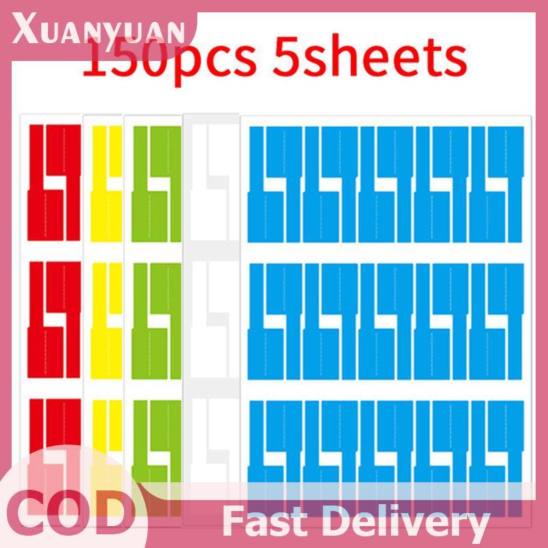 XUAN 150 Cái / 5 Tờ Nhãn Cáp Dây Đánh Dấu Mạng Laser Chống Thấm Nước Thẻ VN