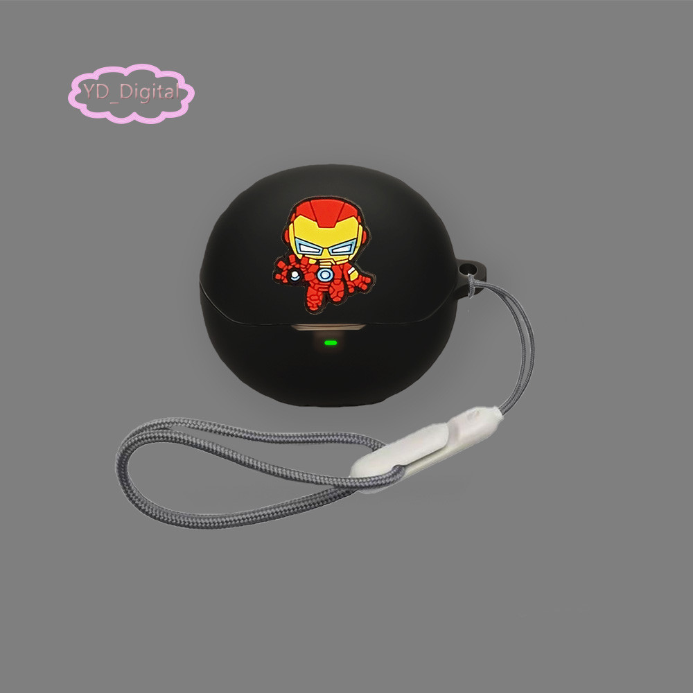 Dành Cho Baseus Inspire XP1 Vỏ Tai Nghe Silicon Vỏ Mềm Dễ Thương Chống Sốc Hoạt Hình Tai Nghe Mềm Tay Áo Bảo Vệ Chống Thấm Nước Có Nhẫn