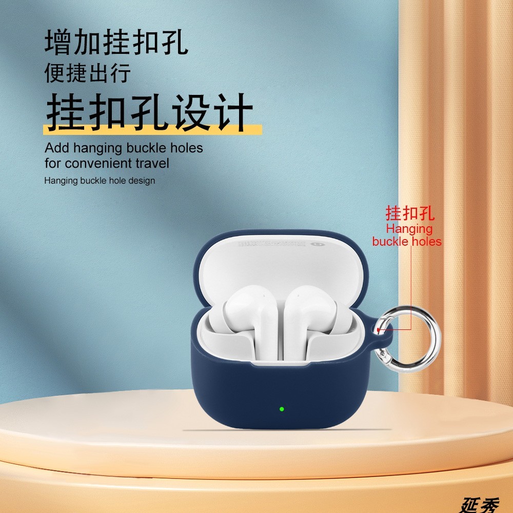 Cho Baseus Bass BP1 NC Ốp Lưng Tai Nghe Silicon Bảo Vệ Vỏ Chống Sốc Có Thể Giặt Bảo Vệ Tai Nghe Tay Mềm Có Móc