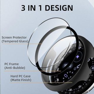 Ốp Đồng Hồ Cho Google Pixel Watch 4 45mm 41mm Kính Cường Lực Cản Xung Quanh + Vỏ Bảo Vệ Màn Hình Chống Trầy Xước Cho Pixel watch4 PC Case
