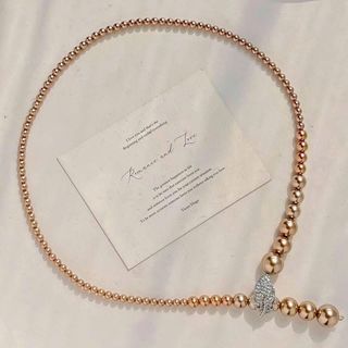 [N1183] Vòng Cổ Ngọc Nhân Tạo Móc Cài Chiếc Lá Bạc, Ngọc Màu Vàng Gold, Sang Trọng Cho Nữ - DAISYN