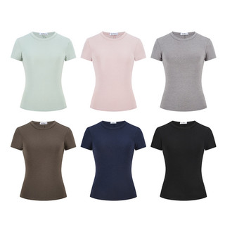 Áo thun ngắn tay cổ chữ V dành cho nữ | Áo sơ mi cổ tròn cơ bản | Áo mùa hè thông thường | Slim Fit Thời trang Hàn Quốc