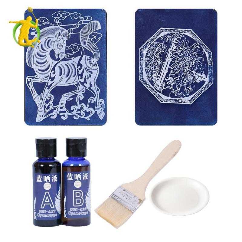 Jacquard Cyanotype Sensitive Set Blueprint Printing DIY Kit Picture Craft