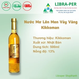 Nước Mơ Ngâm Lên Men Vảy Vàng Kikkoman 500ml | Umeshu Nhật Bản Cao Cấp, Sang Trọng, Quà Tặng Đặc Biệt