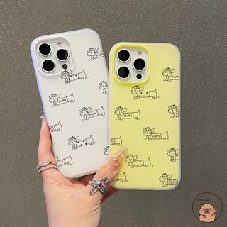 Dành Cho Realme 15 Pro 15T 14 Pro Plus 14T 14X 12 Pro Plus Lite 11 11X 10 9i 4G 5G Ốp Điện Thoại 2 Trong 1 Dòng Hai Lớp Dachshund Chó Hoạt Hình Dễ Thương Vỏ Mờ Vỏ
