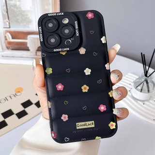 Ốp điện thoại hoa nhỏ đơn giản cho iPhone 17 / 17Air / 16E / 15 Plus / 14 / 13 / 12 / 11 / Pro Max. Chống sốc rơi. Hộp đựng túi khí kiểu áo khoác silicon lỏng che phủ toàn diện