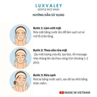SỮA RỬA MẶT LUXVALEY CHO DA THƯỜNG – SẠCH NHẸ NHÀNG, DƯỠNG SÁNG VÀ BẢO VỆ DA
