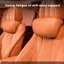 Gối cổ ô tô YRBWD, Gối tựa đầu ghế ô tô mềm mại Memory Foam, Vỏ thoáng khí đa năng tiện dụng Đệm tựa cổ bằng da Nội thất ô tô