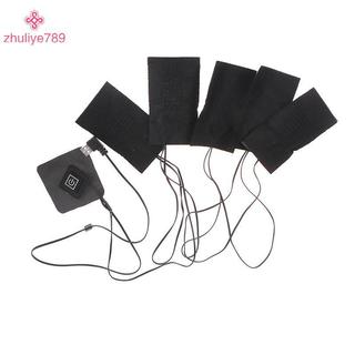 < zhuliye789 > Bộ 5 tờ USB Áo khoác sưởi ấm bằng điện ấm áp mùa đông Tấm lót Vest cho quần áo sưởi ấm DIY