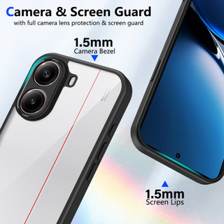 Dành cho Xiaomi POCO X7 Pro 5G / Turbo 4 5G Ốp điện thoại cứng trong suốt Khung silicon mềm chống rơi mỏng