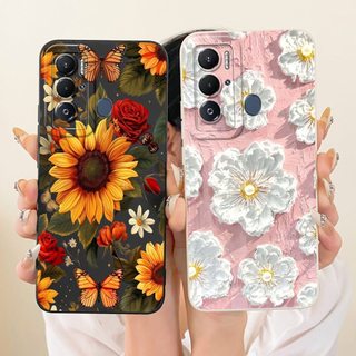 Dành Cho Tecno Pova Neo Vỏ LE6 LE6h Không Gian Hướng Dương Phổ Biến Kẹo Mềm Silicone TPU Ốp Lưng Cho Tecno PovaNeo Vỏ Điện Thoại
