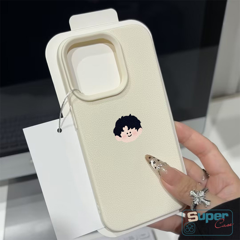 Ốp Lưng Tương Thích Cho IPhone 16 11 17 13 15 14 12 Pro Max 14 16 13 15 17 12 Pro 16 14 15 Plus XR X XS Max Thời Trang Đơn Giản Dễ Thương Bé Trai Cô Gái Da Họa Tiết Cảm Giác Bao Da