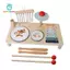 Bộ nhạc cụ trẻ em gamchiano với Xylophone và trống để xây dựng kỹ năng