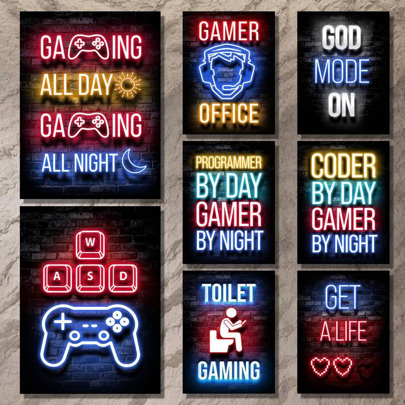 Trò Chơi Game Trích Dẫn Truyền Cảm Hứng Canvas Tranh Nghệ Thuật Trang Trí Tường Nhà Canvas Poster