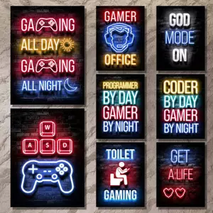 Trò Chơi Game Trích Dẫn Truyền Cảm Hứng Canvas Tranh Nghệ Thuật Trang Trí Tường Nhà Canvas Poster
