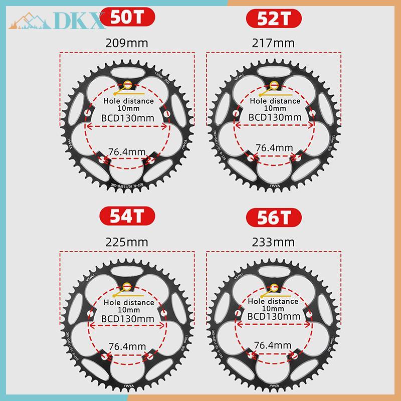DKX 130 BCD Chainring N Wide Stars 38-60T AL7075 Bánh xích cho xe đạp đường trường Đĩa bánh răng tích cực và âm.