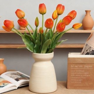 Hoa Tulip Giả Cao Su Cao Cấp Cảm Ứng Như Thật Decor Trang Trí Nhà Cửa Phụ Kiện Chụp Ảnh Phong Cách Bắc Âu Bó 5 Cành Đẹp Sang Trọng Cho Phòng Khách Ngủ Tiệc Cưới Sinh Nhật Quà Tặng Đạo Cụ Studio Nội Thất Mềm Mại Bền Màu Đa Dạng Sắc Latex Silk