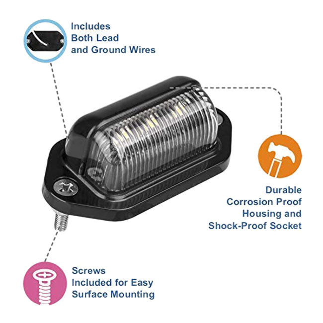 Biển số LED Đèn biển số chống nước Đèn đuôi cho xe kéo, RV, Xe tải, Thuyền
