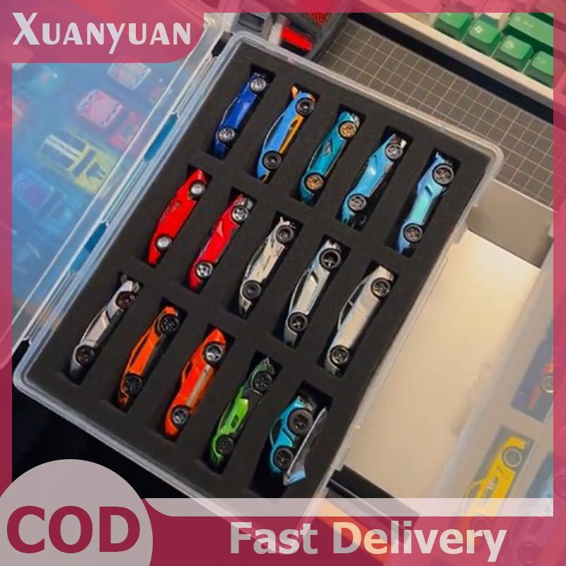 Hộp trưng bày mô hình ô tô XUAN 1 / 64 có tấm bông bảo vệ, Hộp lưu trữ 15 vị trí, Hộp bảo vệ vận chuyển VN