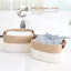Giỏ đựng đồ giặt YUUKII, Giỏ đựng đồ chơi Giỏ dây Cotton dung tích lớn, Giỏ dây dệt dệt di động có thể gập lại cho kệ giặt