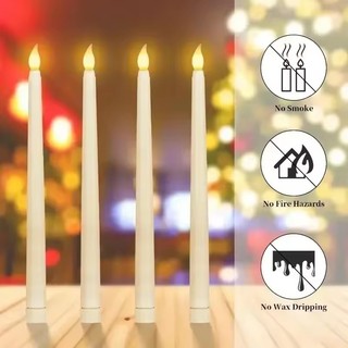 Nến trang trí không cháy LED cực dài 28cm - Đèn nến nhấp nháy hoạt động bằng pin