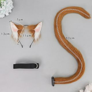 Bộ phụ kiện tai và đuôi mèo MIKYCO, phong cách Lolita, phù hợp cosplay