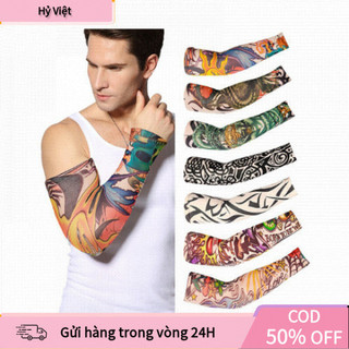 [Hỷ] Tay Áo Chống Nắng Tattoo – Thiết Kế Hình Xăm Cá Tính, Co Giãn 4 Chiều