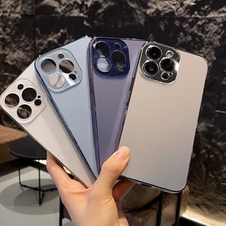Ốp Điện Thoại Di Động Kính Mờ Mạ Điện Cho IPhone 16 15 14 11 13 12 11 Pro Max Plus Vỏ Ống Kính PC IP14Plus Ốp Lưng Bảo Vệ Da Sang Trọng