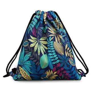 Túi Dây Rút Ba Lô Dây Rút Nam Nữ Màu Trơn Canvas Ba Lô Túi Denim Đi Học Nữ